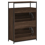 Scarpiera Rovere Marrone 75x34x112 cm in Legno truciolato