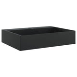 Lavandino 50x38x11 cm Blocco in Marmo/Minerale Nero Opaco