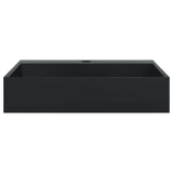 Lavandino 50x38x11 cm Blocco in Marmo/Minerale Nero Opaco