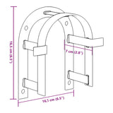 Portasella da Parete Nero in Ferro