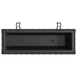 Fioriere con Ganci 2 pz Nere in Polyrattan