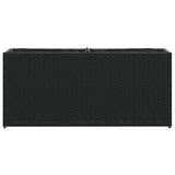 Fioriera da Giardino con 2 Vasi Nera 90x20x40 cm in Polyrattan
