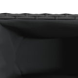 Fioriera da Giardino con 2 Vasi Nera 90x20x40 cm in Polyrattan