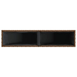 Fioriera con 2 Vasi Marrone 90x20x40 cm in Polyrattan