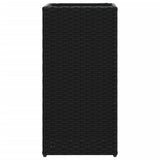 Fioriera da Giardino Nero 30x30x60 cm in Polyrattan