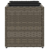 Fioriera da Giardino con 3 Vasi Grigia 105x30x32 cm Polyrattan