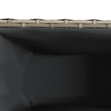 Fioriera da Giardino con 3 Vasi Grigia 105x30x32 cm Polyrattan