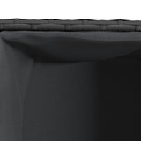 Fioriera da Giardino con 2 Vasi Nera 72x30x32 cm in Polyrattan