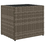 Fioriera da Giardino Grigia 36x30x32 cm in Polyrattan