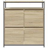 Scarpiera 4 Cassetti Ribaltabili Rovere Sonoma 100x34x112 cm