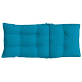 Cuscini Sedia con Schienale Alto 6 pz Blu Chiaro Tessuto Oxford