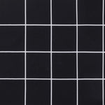 Cuscini Sedia Schienale Alto 2 pz Quadri Nero Tessuto Oxford