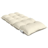 Cuscini per Sedia Schienale Basso 6 pz Crema in Tessuto Oxford