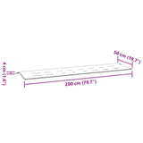 Cuscino Panca da Giardino Blu Marino 200x50x3 cm Tessuto Oxford