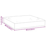 Cuscino per Pallet Blu Marino 60x60x9,5 cm in Tessuto Oxford