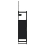 Set di Mobili da Bagno 3 pz Nero in Legno truciolato