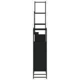 Set Mobili da Bagno 4 pz Nero in Legno truciolato