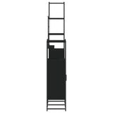 Set Mobili da Bagno 4 pz Nero in Legno truciolato