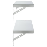 Mensole a Muro 2 pz 100x23,5 cm Argento in Acciaio Inossidabile