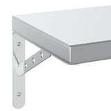Mensole a Muro 2 pz 100x23,5 cm Argento in Acciaio Inossidabile