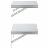 Mensole a Muro 2 pz 50x30 cm Argento in Acciaio Inossidabile