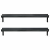 Mensole a Muro 2 pz 100x23,5 cm Nero in Acciaio Inossidabile