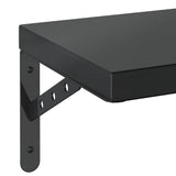 Mensole a Muro 2 pz 100x23,5 cm Nero in Acciaio Inossidabile