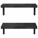 Mensole a Muro 2 pz 50x23,5 cm Nero in Acciaio Inossidabile
