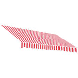Tessuto di Ricambio per Tenda Strisce Rosse e Bianche 3x2,5 m