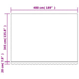 Tessuto di Ricambio per Tenda Strisce Multicolore 5x3,5 m