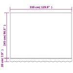 Tessuto di Ricambio per Tenda Strisce Multicolore 3,5x2,5 m