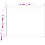 Tessuto di Ricambio per Tenda Strisce Multicolore 3,5x2,5 m