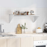 Mensola a Muro 100x45x31 cm Argento in Acciaio Inossidabile