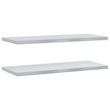 Mensole a Muro 2 pz 100x40 cm Argento in Acciaio Inossidabile