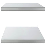 Mensole a Muro 2 pz 100x40 cm Argento in Acciaio Inossidabile