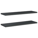 Mensole a Muro 2 pz 100x30 cm Nero in Acciaio Inossidabile