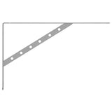 Staffe per Mensola 4 pz 40x2,5x25 cm in Acciaio Inox Argento