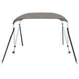 Bimini di Prua con Tendalino 2 Archi Grigio 180x150x110 cm