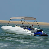 Bimini di Prua con Tendalino 2 Archi Grigio 180x150x110 cm