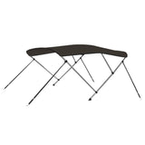 Bimini di Prua con Tendalino 3 Archi Nero 183x160x137 cm