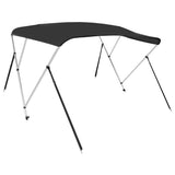 Bimini di Prua con Tendalino 3 Archi Nero 183x180x137 cm