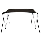 Bimini di Prua con Tendalino 3 Archi Nero 183x180x137 cm