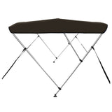 Bimini di Prua con Tendalino 3 Archi Nero 183x180x137 cm