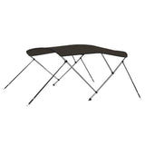 Bimini di Prua con Tendalino 3 Archi Nero 183x180x137 cm