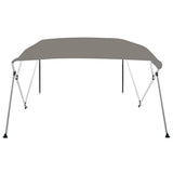 Bimini di Prua con Tendalino 4 Archi Grigio 243x180x137 cm