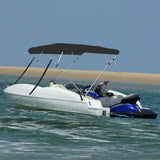 Bimini di Prua con Tendalino 4 Archi Nero 243x196x137 cm