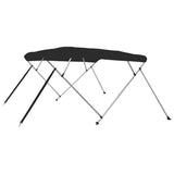 Bimini di Prua con Tendalino 4 Archi Nero 243x210x137 cm