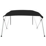 Bimini di Prua con Tendalino 4 Archi Nero 243x210x137 cm