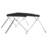 Bimini di Prua con Tendalino 4 Archi Nero 243x244x137 cm