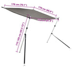 Estensione Tendalino a T Antracite 170x208x(115-183) cm